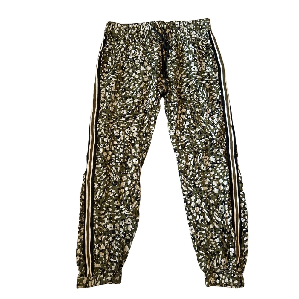 Liverpool Los Angeles‎ Olive Green Leopard Print Track Pants Women's Size M